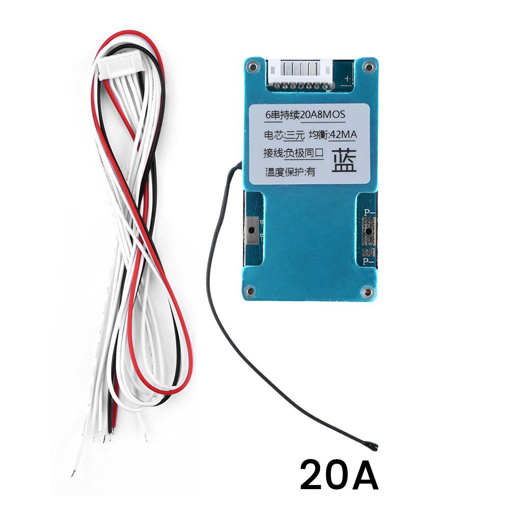 BMS 6S 22.2V 15A 20A 25A Li-ion 18650 Battery Balance Charge Board Equalizer with NTC Temperature Protection For Escooter