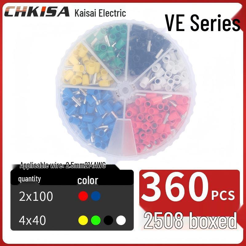 Round Tube VE Terminal Storage Box for Quick Wiring and Cold Pressed Ferrules