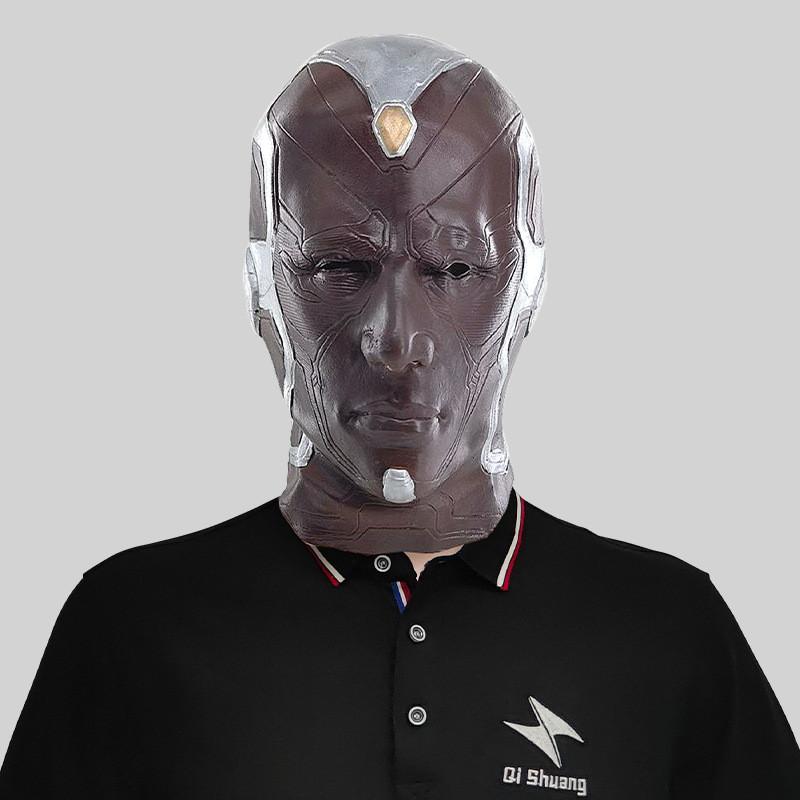 

Вижн Хэллоуин Маска Marvel Латексная Для Праздничных Вечеринок Дней Рождения И Комедийных Целей