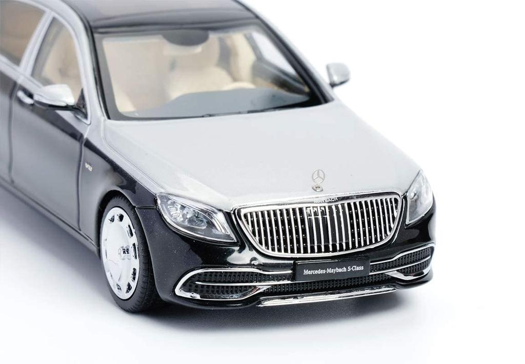 Almost Real 2019 Obsidian Silver Scale Complete Diecast Car Mercedes-Maybach S-Class - - Black/Iridium 1/43 (Product Number 420106)