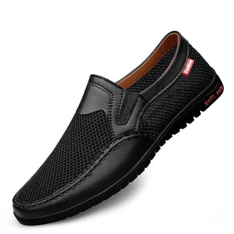 Men s Breathable Casual Summer Mesh Shoes – Soft Sole & Lightweight for Middle-Aged Dads 38