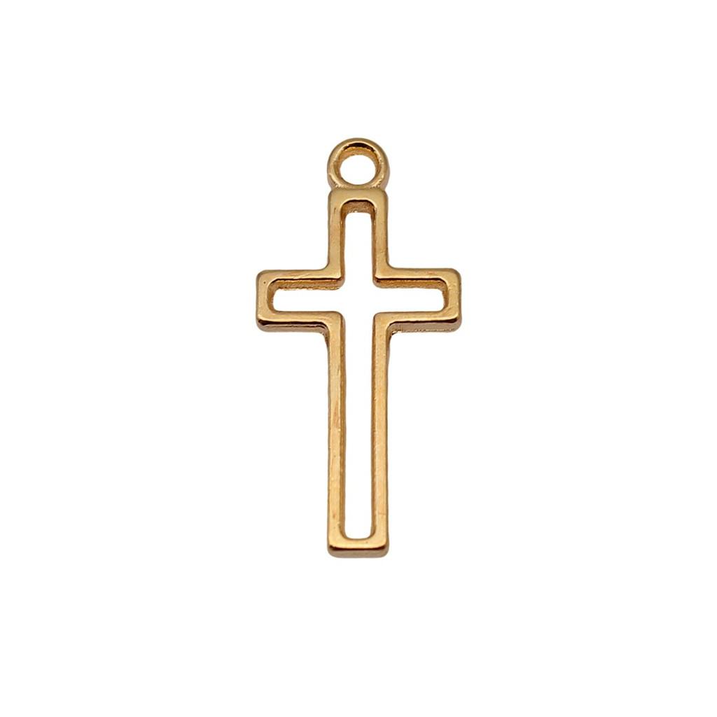 Vintage Cross Charms Multi Color Alloy Pendants For Religious Christian Jewelry