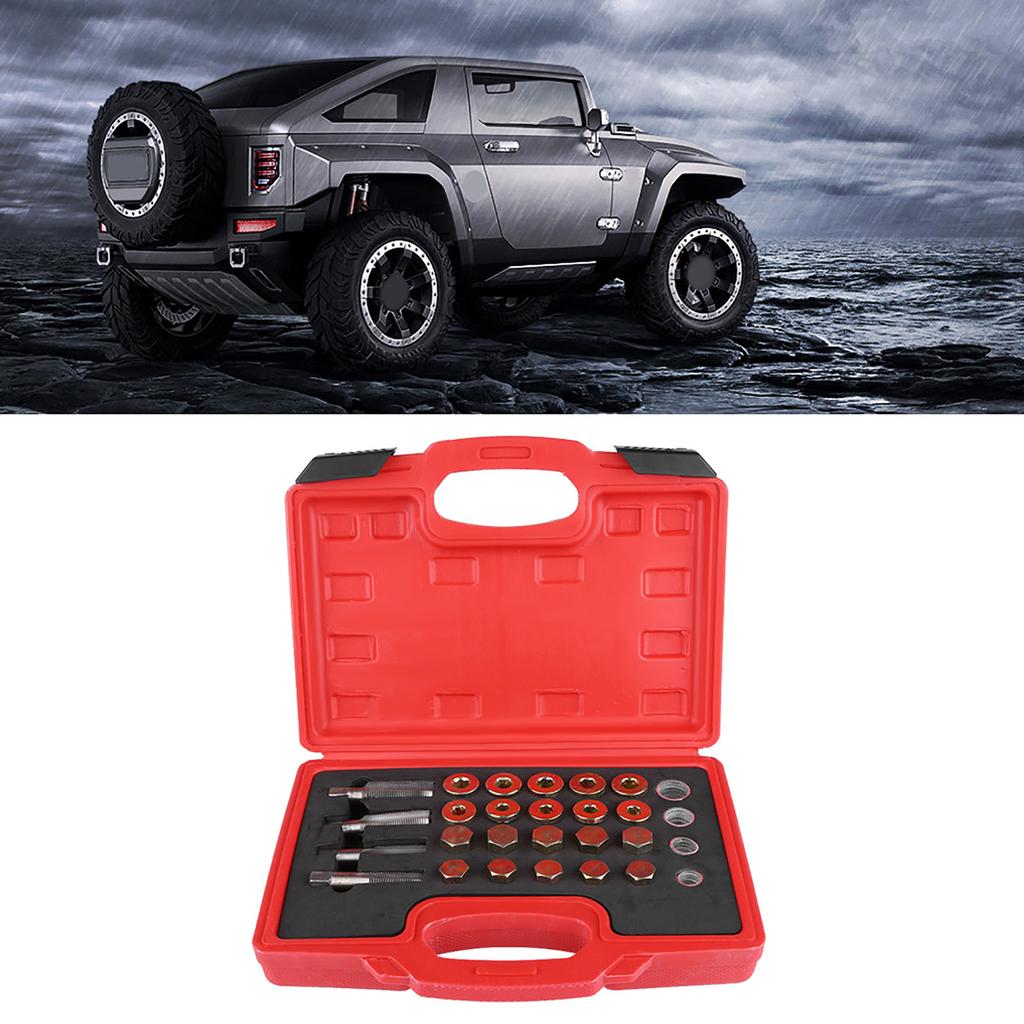 64Pcs Oil Pan Thread Repair Kit Sump Gearbox Drain Plug Tool Set M13 M15 M17 M20