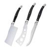 Jaswehome Laguiole Cheese Knives Set Butter Spreader Black ABS 2CR14SS Cutting Spear Pizza Pronged Cheese Clever Tools 1