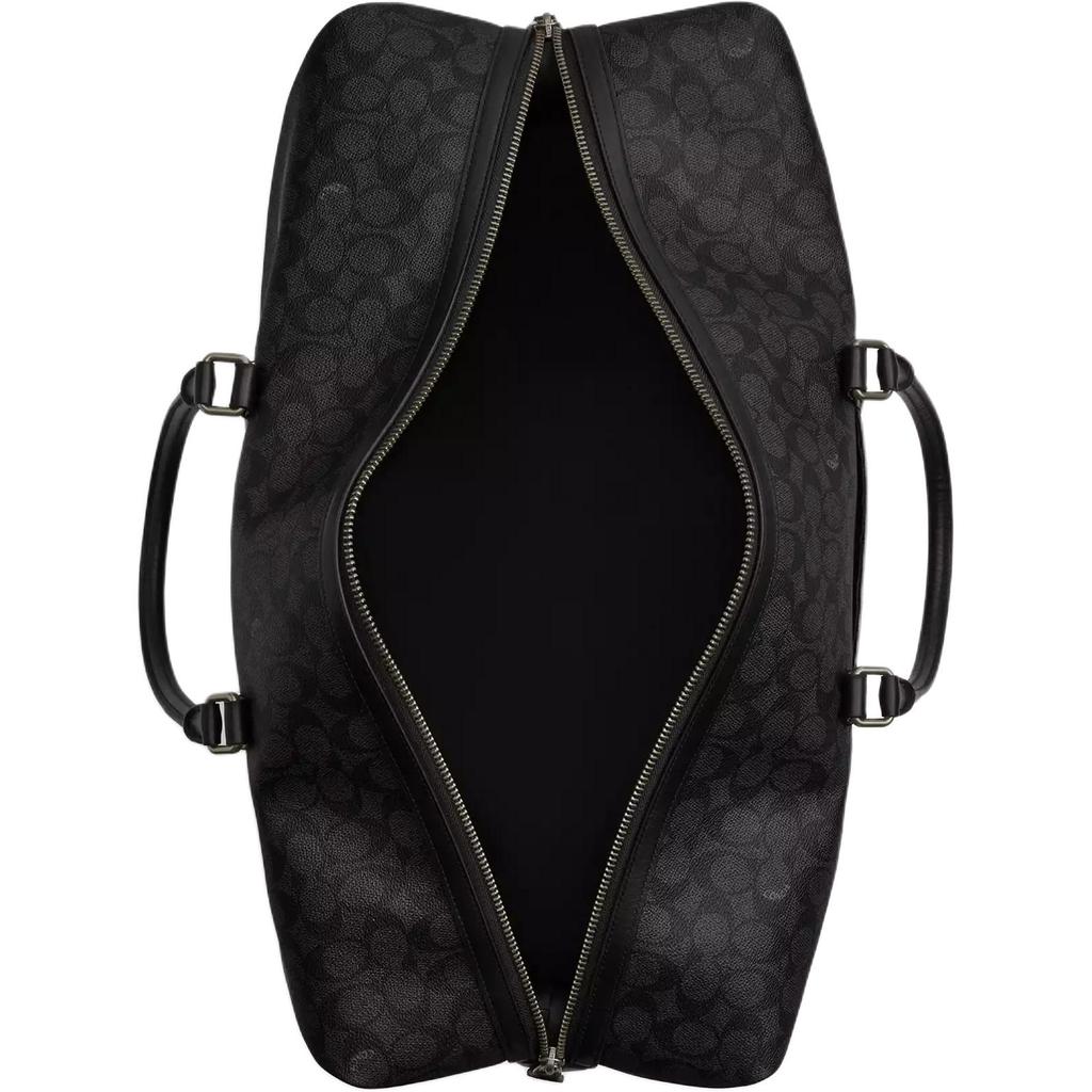 Coach Borsa a tracolla da viaggio Trekker 52 Classic Monogram in tela rivestita da uomo Nera CAR75-QBMI5