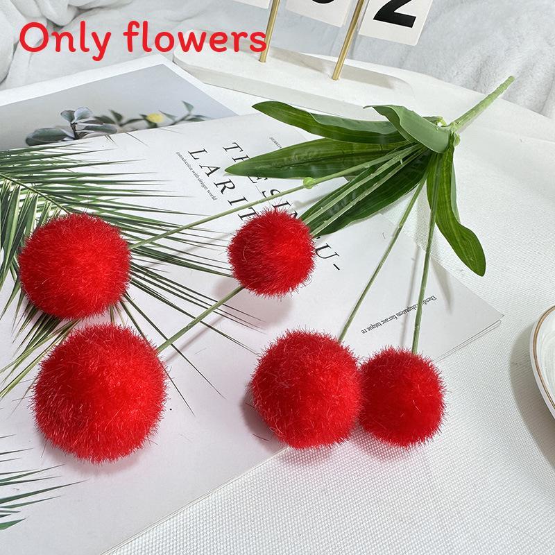 Ball Flower Wedding With Soft Flocking For Photography Studio And Home Decor Use