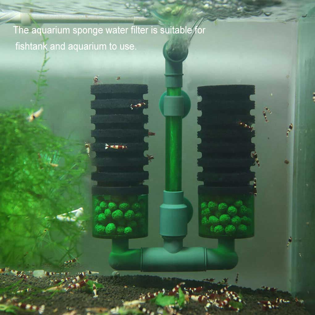 Aquarium Bio-sponge Fiter Water Fairy Super Biochemical Sponge Filter Material Shrimp Fish Tank Double Head Sponge Filter