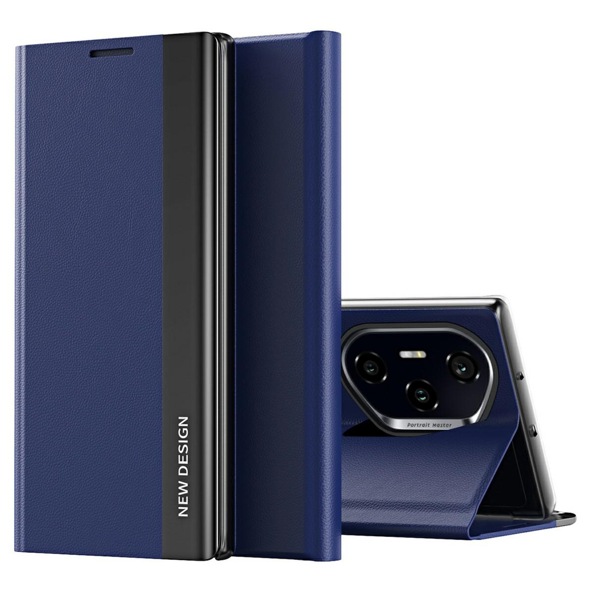 

For Honor 300 Pro Case Antidrop Leather Phone Cover with Stand Sapphire