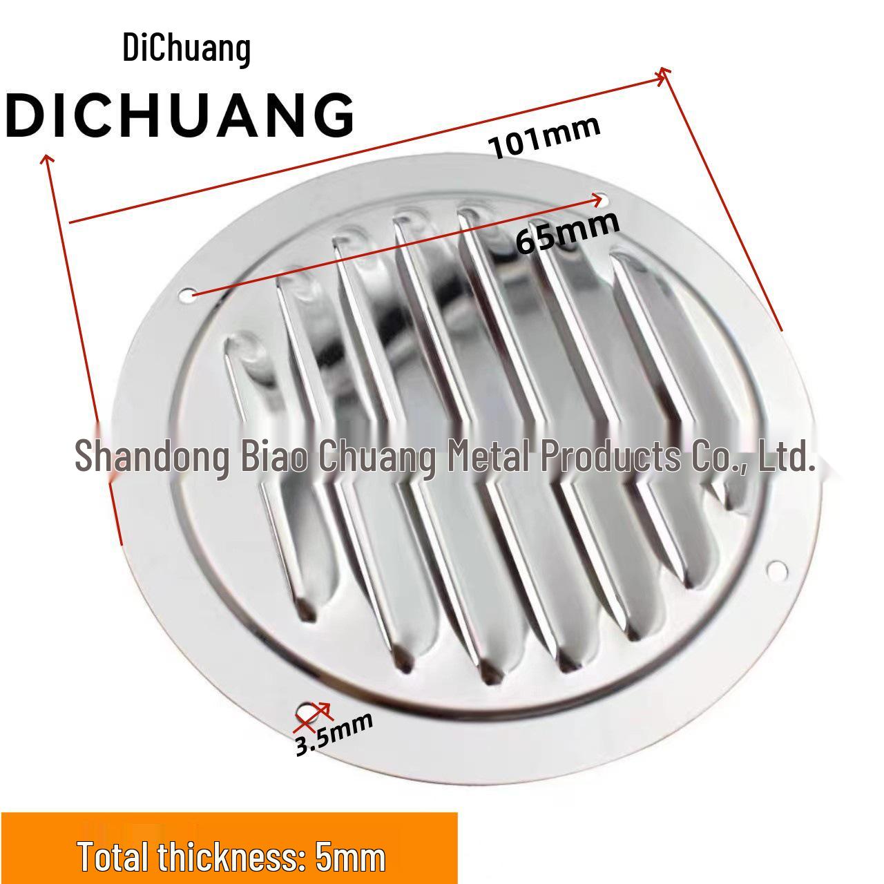 316 Stainless Steel Round Ventilation Louvre Exhaust Shutter for Marine Air Outlet