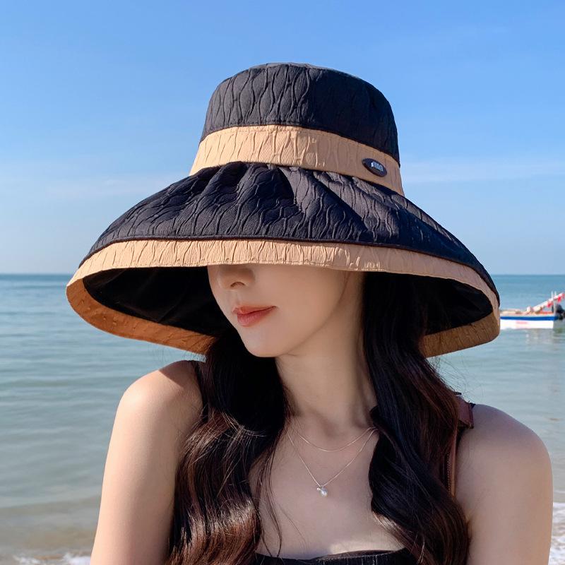 

Summer fashion versatile sun hat children outdoor hiking beach sun hat large brim bucket hat