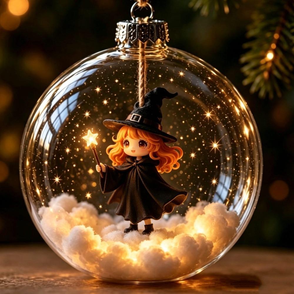 Acrylic Christmas Transparent Ball Pendant Shatterproof Ghost Pendant Ball Halloween Decor
