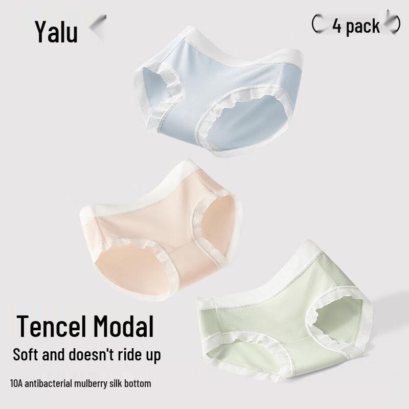Yalu Women's Seamless Modal Mid-Waist Briefs - 4 Pack