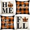 New Autumn Maple Leaf Letter Pillow Cushion Sofa Bedside Bedroom Living Room Linen Pillow Cover
