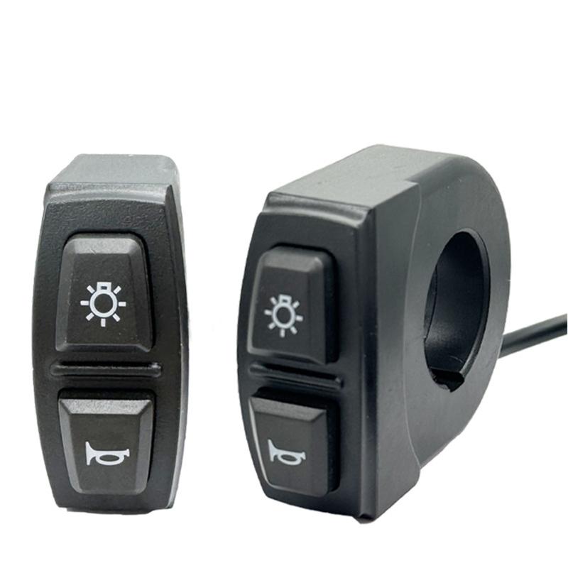 2 In 1 Electric Bike Switches For Light And Horn Waterproof Bike Headlight and Horn Switches With Easy Installation