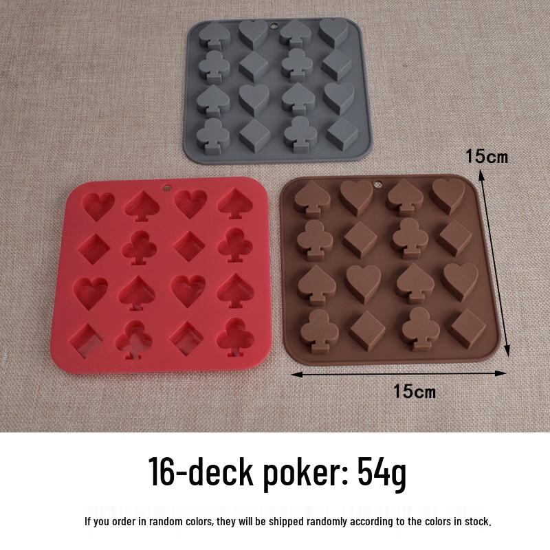 MDNG Poker Card Heart Silicone Chocolate Mold