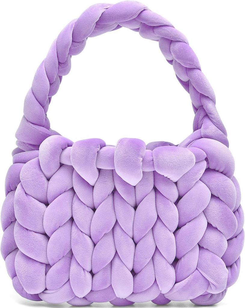 Xiaohongshu Velvet DIY Handmade Woven Crystal Yarn Handheld Messenger Bag