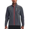 Under Armour Veste Storm Revo Couleur Unie Logo Lettre Imprimé Zippée Col Montant Veste Homme Grise 1373407-012