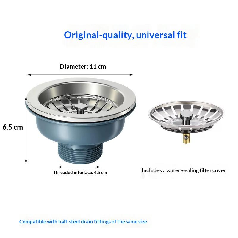 Double Bowl Kitchen Sink Drain Pipe Kit Leak Proof Anti Blocking UV Resistant Long Lifespan for Outdoor Patio Kitchen Sinks