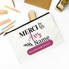 Personalized Makeup Bag Pencil Case Custom Teacher Name Stationery Bags Travel Toiletry Organizer Pouch Thanks Gift for Teacher