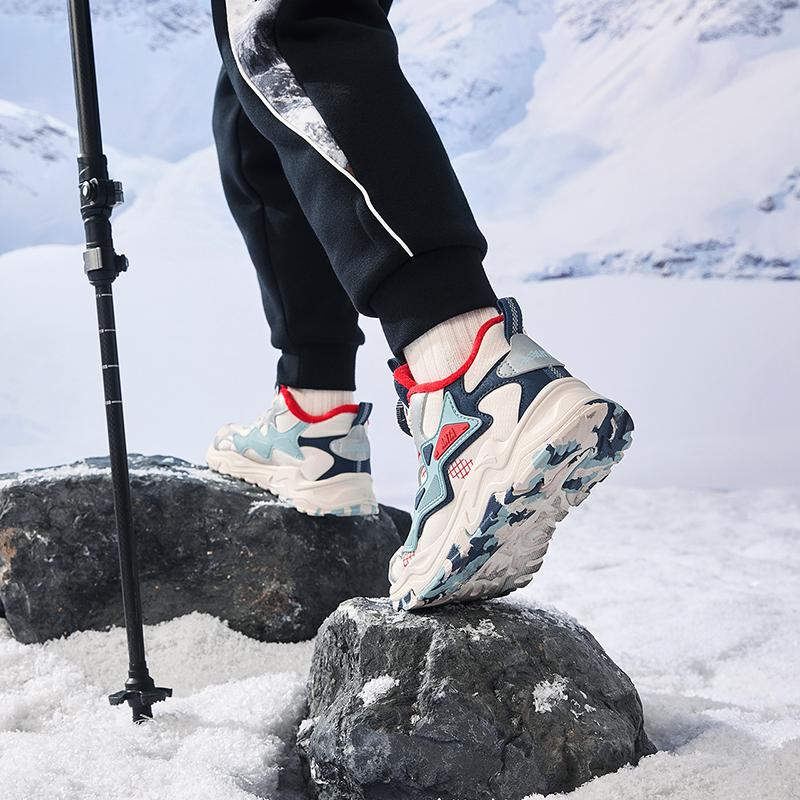 Anta Trendy Fashion Fleece Lined Warm Durable Non-Slip Kids Casual Shoes Kids Casual Shoes White Blue A312349902-2