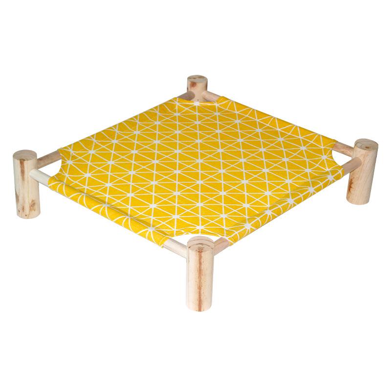 Cat Bed House Outdoor Universal Pet Bed Removable Breathable Pet Hammocks Bed for Cat Small Dog Durable Wood Frame Canvas Beds