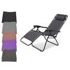 Patio Folding Recliners Replacement Black Fabric Cloth & Gray Cord Laces