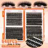 Mixed Pack D Curl Cluster Lashes - 50D/60D/80D, Large Capacity False Lashes Book.