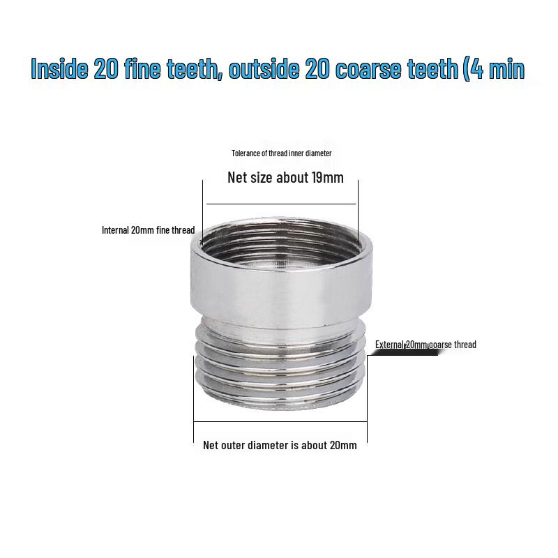 M20 to 1/2 Inch Faucet Aerator Adapter Set