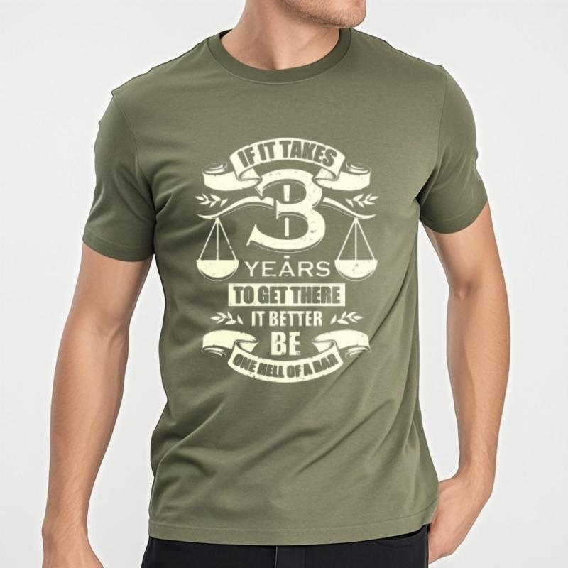 

Breathable For him Oneck tshirt Vintage If It Takes Three Years To Get There It Better Be One Hell Of A Bar Trendy Man tops 4XL