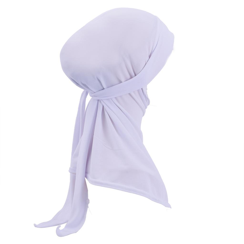 

Женский дышащий головной убор с защитой шеи и завязками для всех сезонов белый