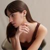 Gold Heart Dangle Earrings For Women Ribbon Bow Dangle Earrings