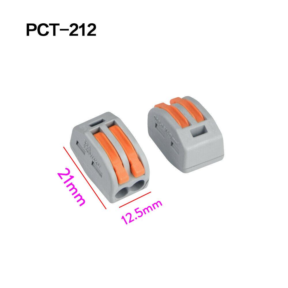 

10Pcs Terminal Blocks PCT212-PCT218 SPL-2-3 0.08-2.5mm Universal Compact Electric Wire Cable Connectors Conductor Splitter