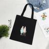 Cartoon canvas bag women's shoulder new student literary printed cloth bag handbag simple large-capacity shopping bag