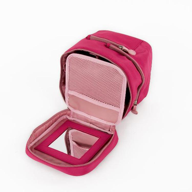 6 Compartment Travel Organizer Makeup Brush Set Case Cosmetic Vanity Bag with Inner Separated Compartment