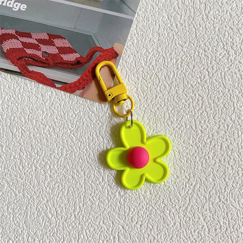 Llavero con forma de flor de color caramelo coreano, bonito y dulce llavero floral para coche, llavero para bolso, colgante para mochila, decoración, regalos para mejores amigos