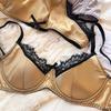 French Thin Cup Lingerie Set Sexy Lace Push Up Bra Fashion Women Silk Fabric Underwear High Quality Intimates Bras and Panties