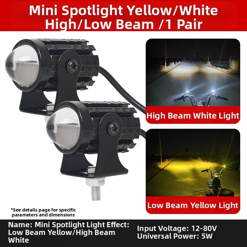 LED Spotlight Headlights Mini 5W LED Spot Light For Motorcycle Bike Accessories 12 80V Waterproof High Brightness Fog Lights