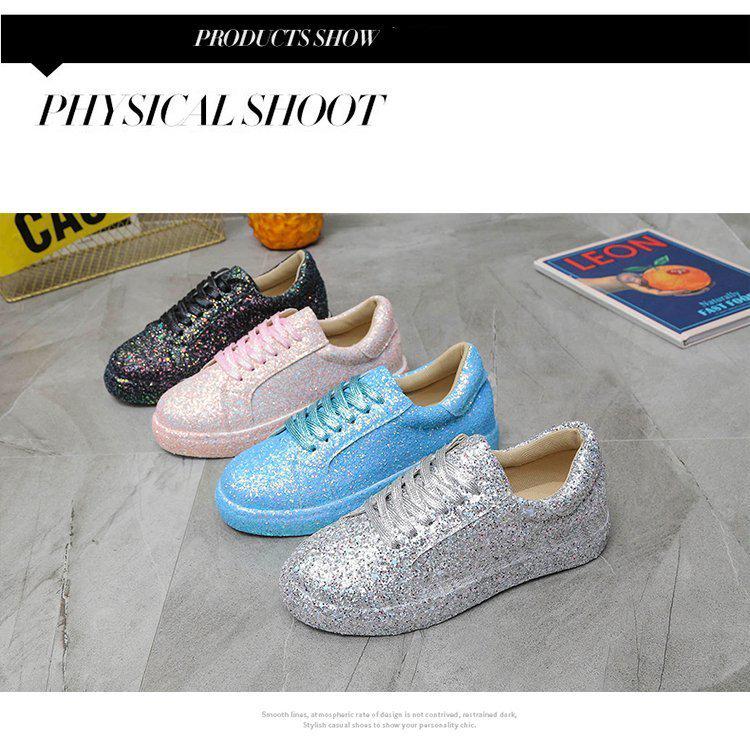 2021 Frühling Damen Übergröße Schnürschuhe Flache Weiße Freizeitschuhe mit Runder Zehenpartie