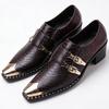 Men's Glossy Patchwork Leather Lace-up Formal Shoes, Sizes 39-48, Ready To Ship with Quick Turnaround