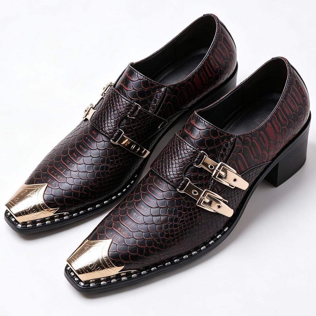 Men's Glossy Patchwork Leather Lace-up Formal Shoes, Sizes 39-48, Ready To Ship with Quick Turnaround