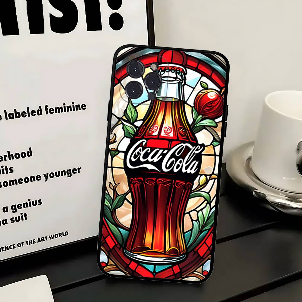 Hot C-Coca Drinks C-Cola Phone Case For IPhone 17 16 14 15 13 12 11 Pro Max Plus Silicone Soft Cover