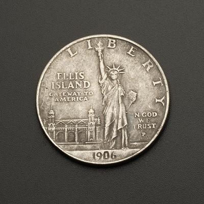1906 Amerikanische Freiheitsstatue 1-Dollar-Fackelträger-Münze Gedenkmünze