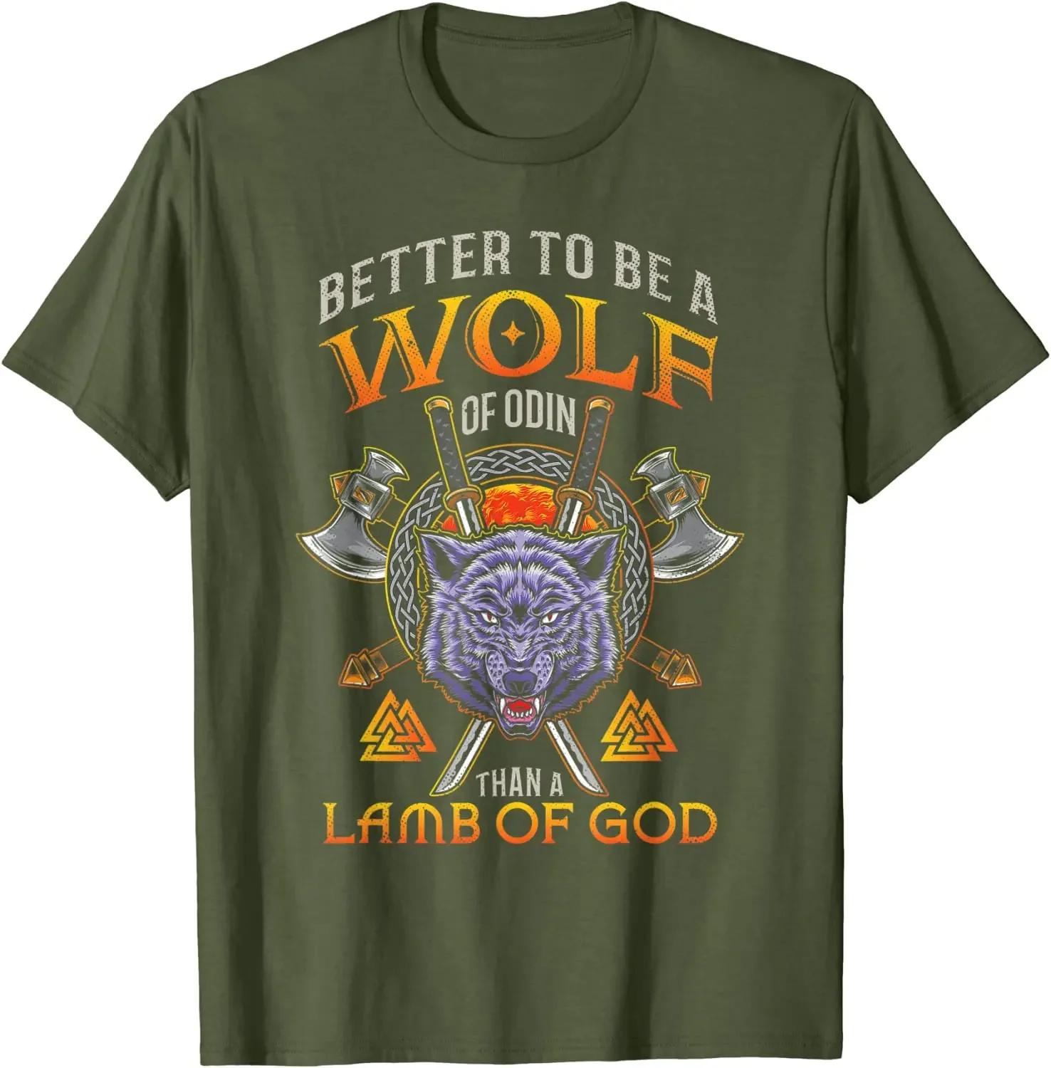 Wolf of Viking Graphic Tee Unisex Cotton Breathable Short Sleeve Casual Summer TShirt S