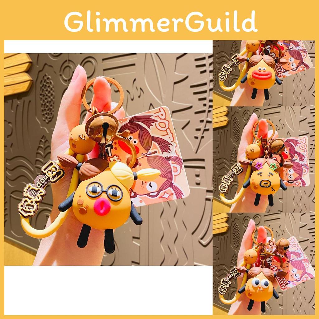 Kreativ Potatis Nyckelring Bedårande PVC Zinklegering Rolig Tecknad Gåva Till Vänner