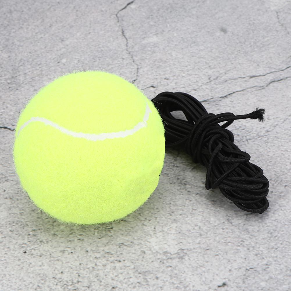 4Pcs/Set High Elastic Tennis Ball with Rubber Band for Sports Practice Training Belt Line