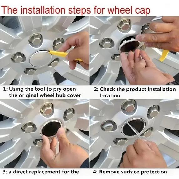 4pcs No Logo Black/Silver Emblem Car Wheel Center Caps 51MM 46MM Wheels Hub Cap Rim Hubcaps Dust Cover Replace Car Accessories