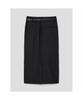 8SECONDS Belted H-Line Long Skirt Ash