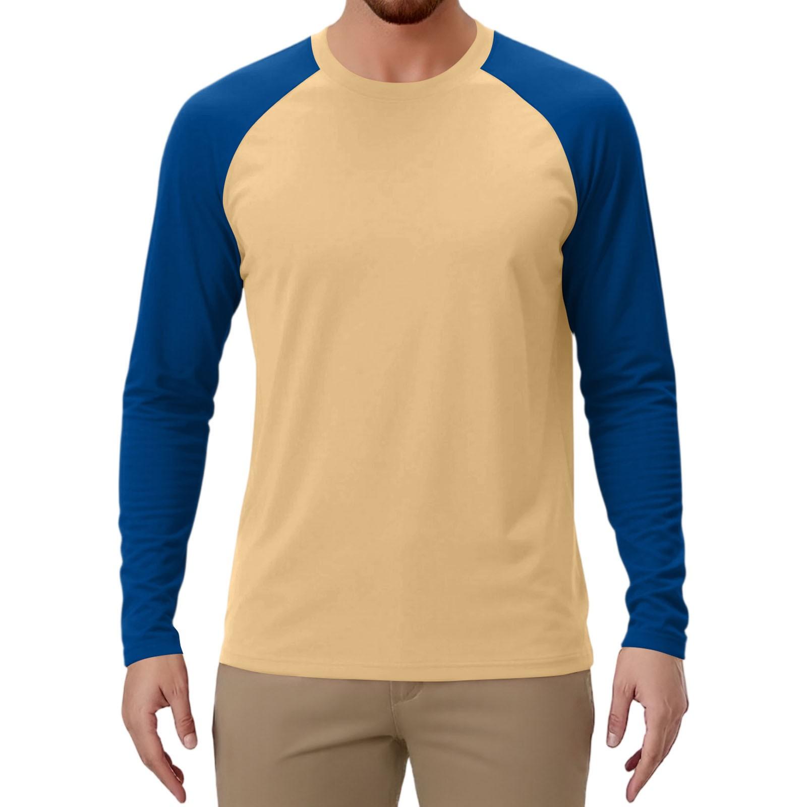 

Мужской спортивный топ с длинным рукавом реглан контрастного цвета XL жёлтый