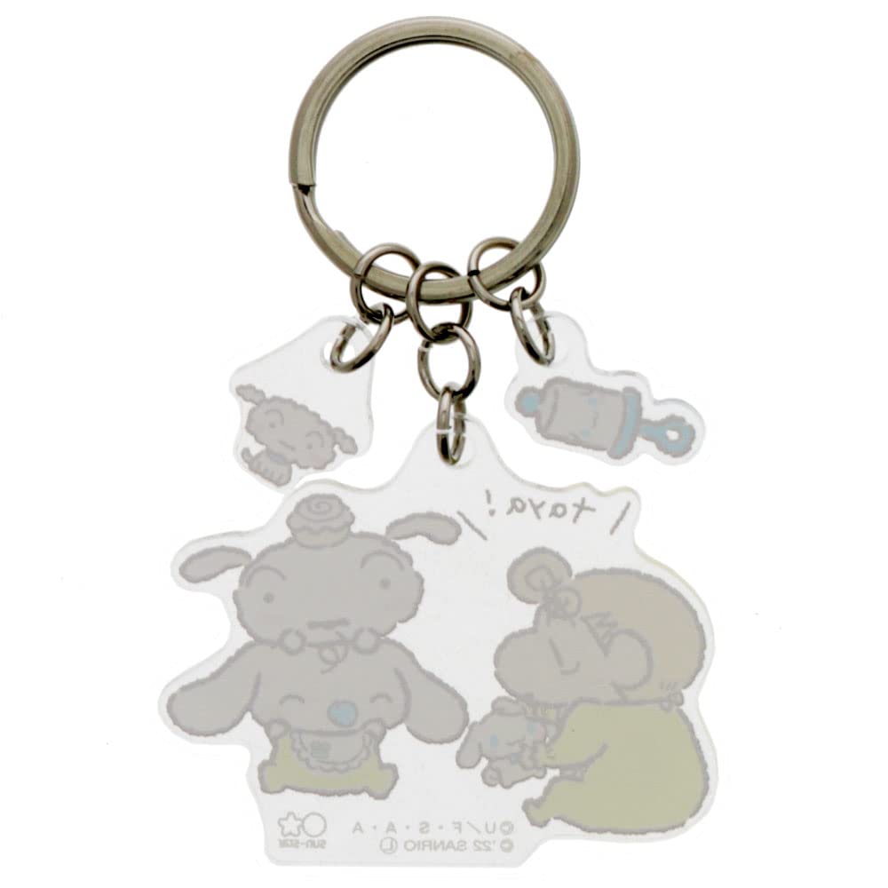 Sunstar Stationery Crayon Shin-chan x Cinnamoroll Keychain Triple Set: Milk, Shiro, and Sunflowers (S8344540)