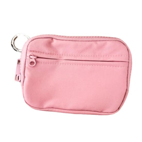 Portable Card Holder Mini Wallet Zipper Closure Multiple Compartments Waterproof Small Size Large Capacity Zip Keychain Pouch